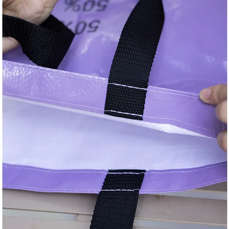 sac d'épicerie réutilisable imperméable violet, sac de shopping de grande capacité, sac à bandoulière pliable et portable pour la plage, les voyages et le rangement quotidien