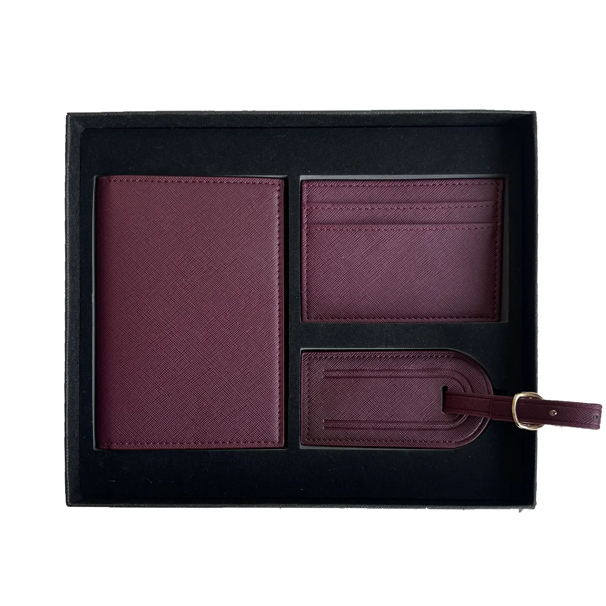 coffret cadeau personnalisé avec initiales gratuites, housse de passeport en cuir de crocodile, étiquette de bagage, porte-cartes, accessoires de voyage