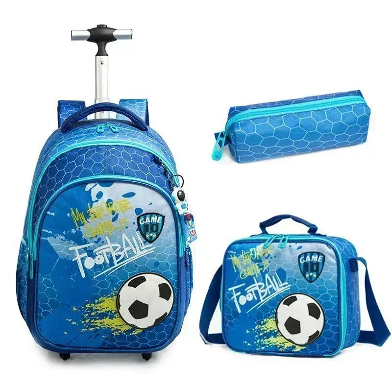 sac dos polyester toile dessin animé bleu pastel coeurs dorés love scolaire transport voyage filles