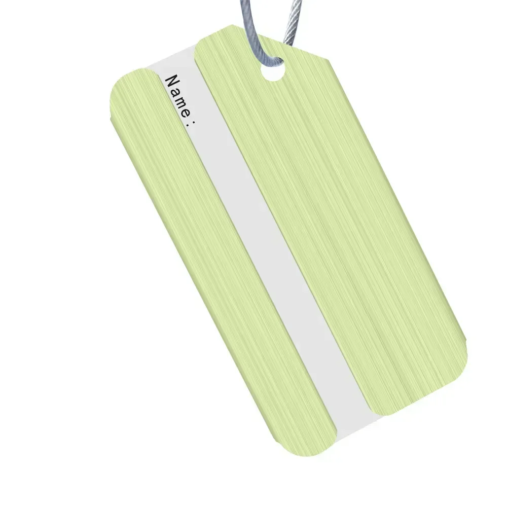 étiquettes de bagage de voyage en métal de mode étiquettes de nom de bagage porte-étiquette d'adresse de valise étiquette de bagage en alliage d'aluminium accessoires de voyage