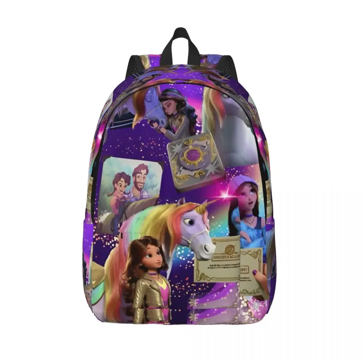 licornes a-academy animation filles cool sac à dos école en plein air randonnée voyage dessin animé mignon sac à dos hommes femmes ordinateur portable sac à bandoulière