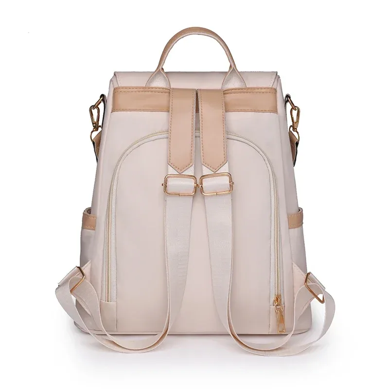 sacs à dos à compartiment intérieur softback pour femmes, sacs à dos en nylon à fermeture éclair, décontracté, solide, grande capacité, haute qualité, 2024