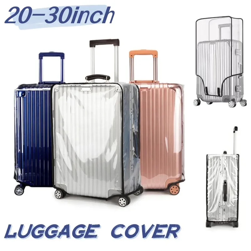 Housse de protection transparente en PVC pour bagages, housse de protection étanche pour chariot, épaisse et Durable, housse de protection contre la poussière pour valise, accessoire de voyage