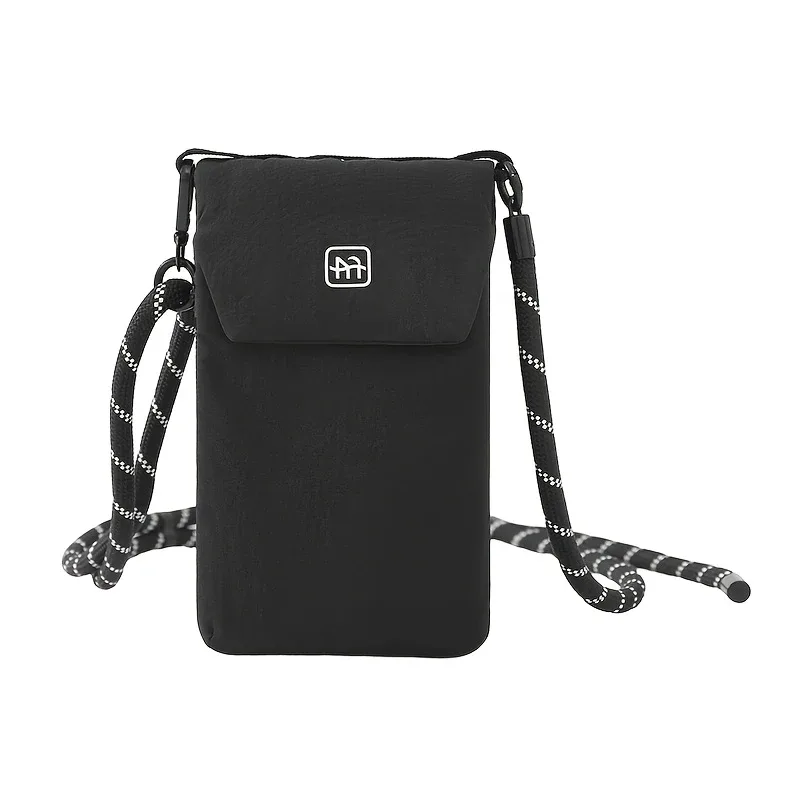 sac à bandoulière pour téléphone portable en nylon, pochette verticale avec poche zippée, portefeuille pour passeport, sac de rangement quotidien pour petits objets