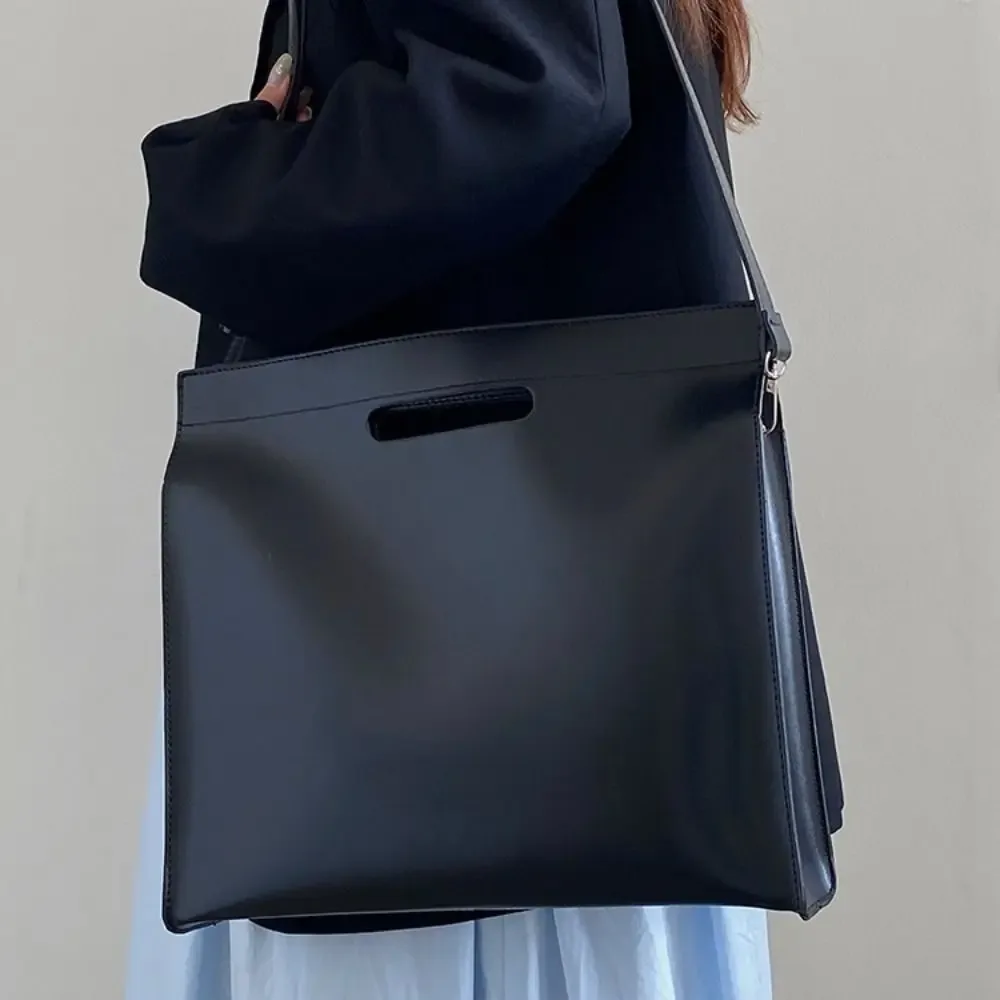 Sac fourre-tout de bureau en PU tendance, grande capacité, sac à bandoulière, sac pour ordinateur, sac à main, sac pour documents, pour femmes