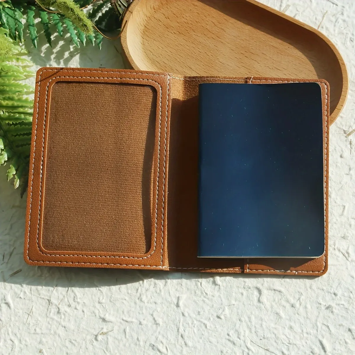 étui de protection personnalisé en cuir pu pour passeport avec lettres dorées, porte-passeport épaissi personnalisé
