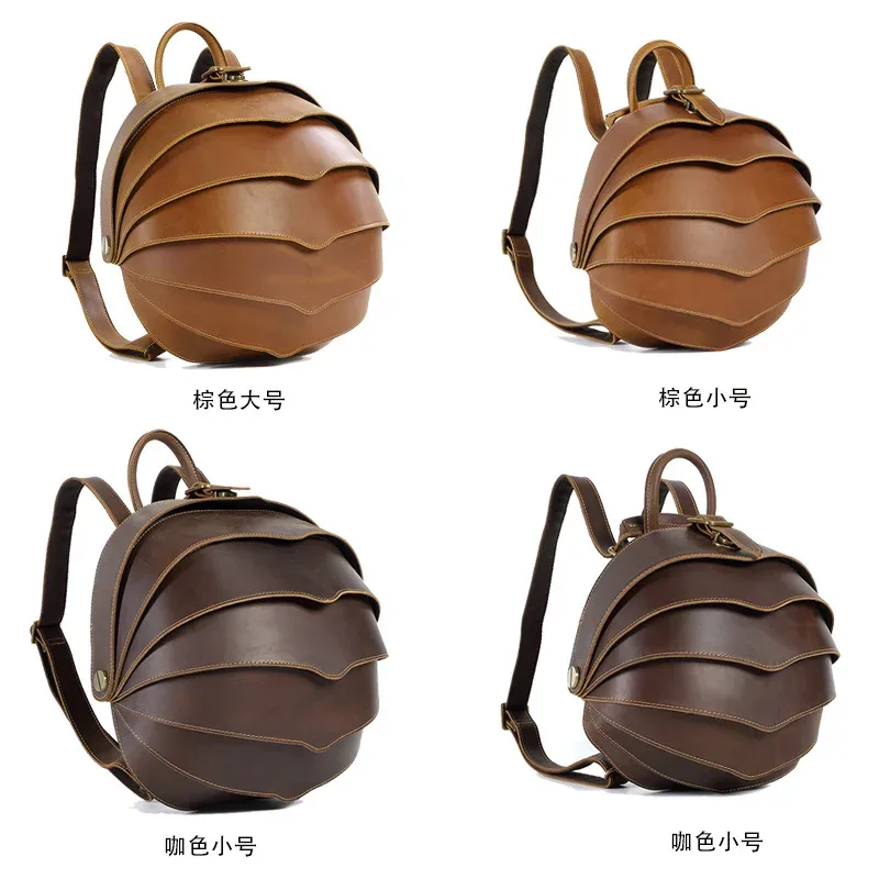 "sac à dos coccinelle vintage fait à la main – véritable cuir de vachette de qualité supérieure, sac à dos élégant et chic de rue tendance