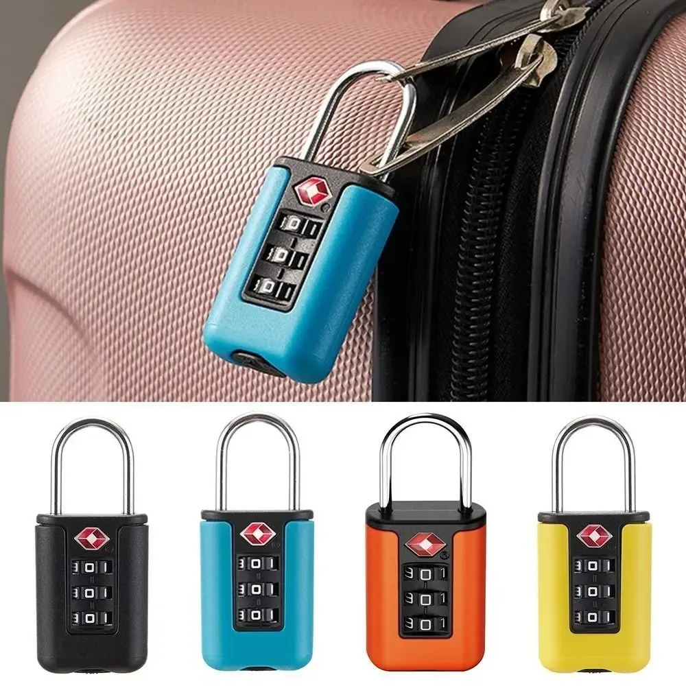 cadenas à combinaison portable tsa à 3 chiffres, antivol, outil de sécurité, cadenas à code douanier, pour arm