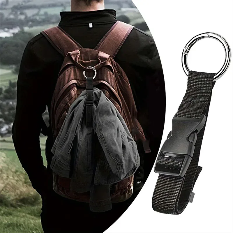 Ceinture Fixation Sac Nylon Robuste Anneau Metail Boucle Forte Transport Voyage Shopping Aventure Plein Air