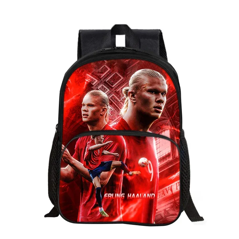 sac à dos haaland avec poche avant pour étudiants et enfants, sac d'école pour star du football, sac de sport, sac de voyage de grande capacité