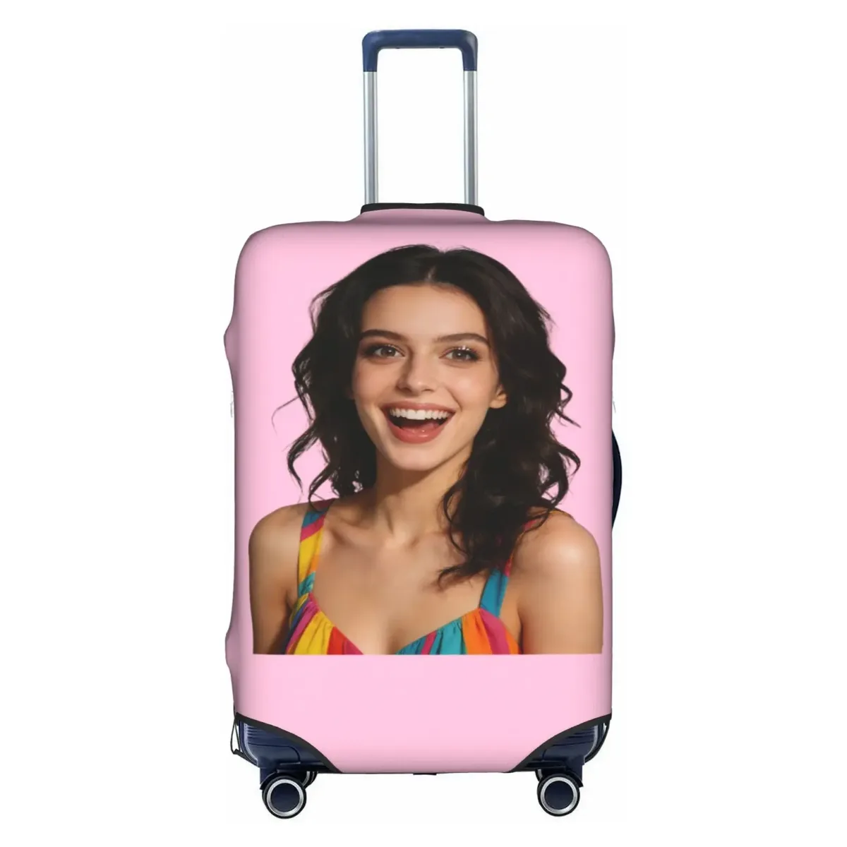 housse de protection pour bagages personnalisable avec texte, élastique, avec votre design, pour valises de voyage de 18 à 32 pouces