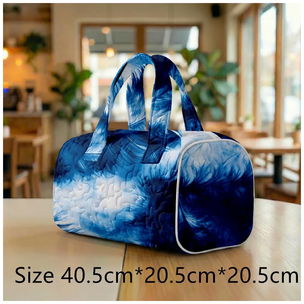 sac fourre-tout matelassé tendance pour femmes, motif tie-dye et marbré, sac à bandoulière grande capacité, sac à main pour les voyages, le shopping, la plage, la salle de sport