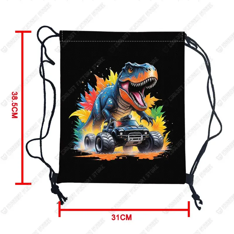 sac à dos de sport de dessin animé pour adolescent, sac à livres de jour, porte-chaussures, dinosaure, camion, impression d'ingénierie, proximité, wstring, voyage