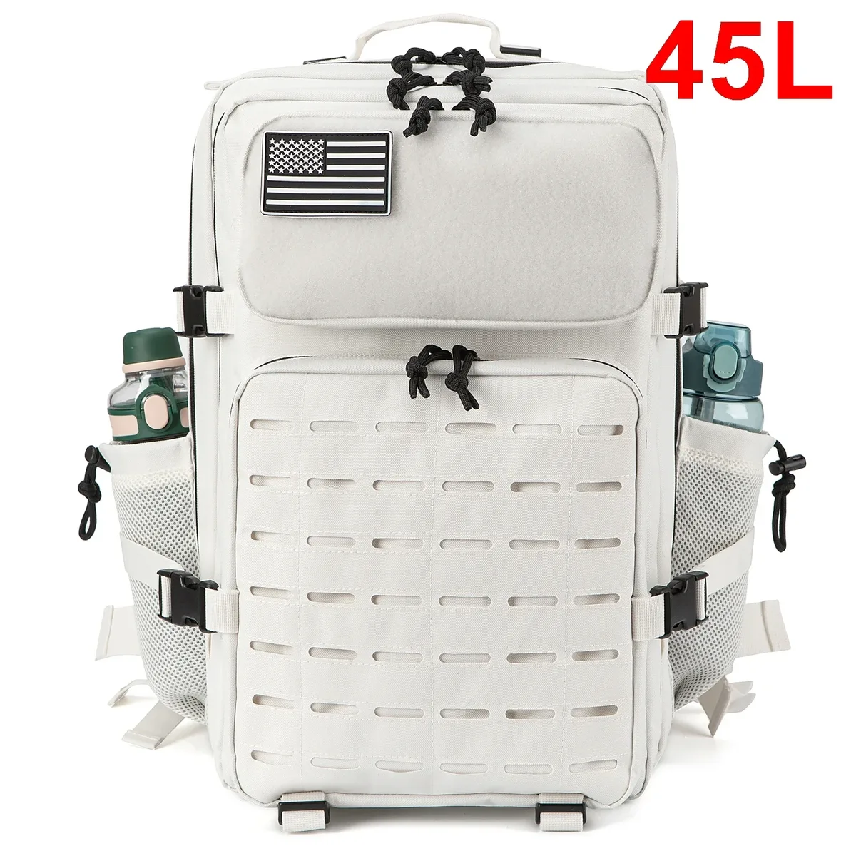 sac à dos tactique 25l/45l pour hommes et femmes, sac de survie en plein air, petit sac à dos d'école hking avec porte-bouteille