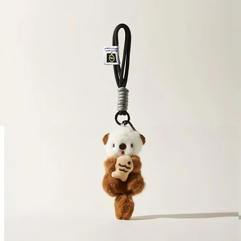  sac à dos en peluche super mignon, loutre de mer, pendentif à breloque, voyage quotidien avec accessoires de mode pour sac