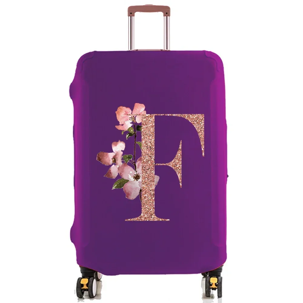 housse de protection pour bagages de 18 à 32 pouces, accessoires de voyage, tissu extensible illimité en or rose, housse anti-poussière, boîtier de chariot