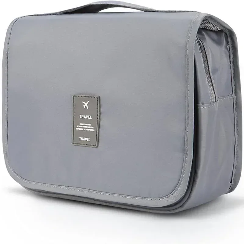 nouvelle trousse de toilette de voyage imperméable grande capacité pour femmes, organisateur de maquillage suspendu avec crochet pour salle de bain