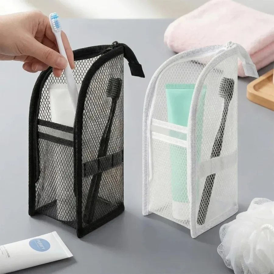 trousse toilette eva imperméable maille pvc classique rose gris blanc noir compartiments vertical organisation hygiene voyage cosmétiques