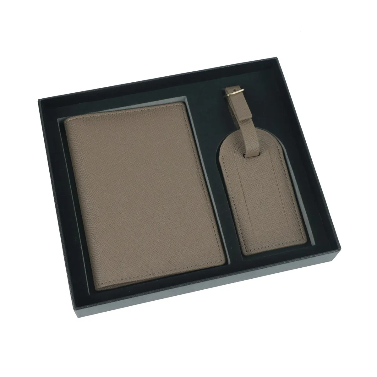 étiquette bagage polyester solide beige bleu marine passeport identification voyage accessoires voyage nom adresse