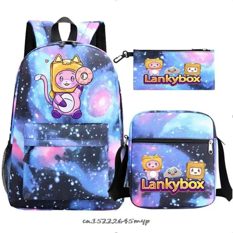 sac dos nylon fleurs dessin animé bleu noir rose galaxie personnages mignons poche latérale fermeture glissière usage voyage capacité grande