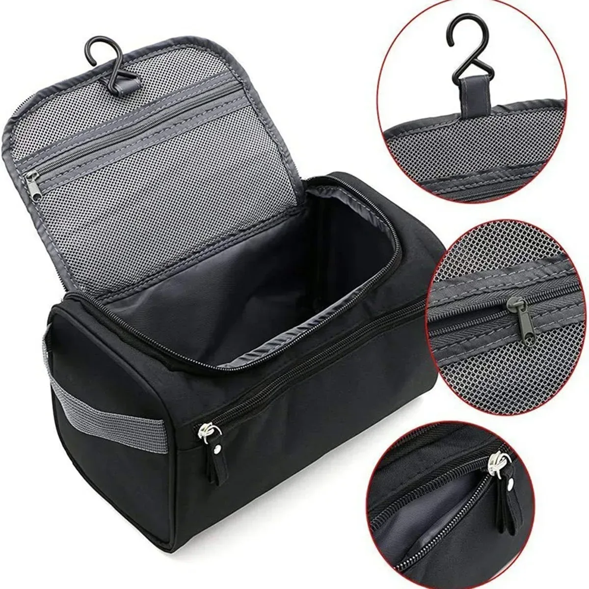sac de rangement pour cosmétiques et articles de toilette de grande capacité, sac de maquillage multifonctionnel pour les voyages et l'usage quotidien