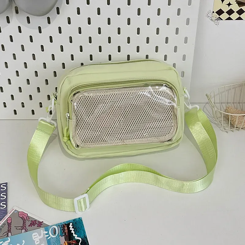 nouveau sac ita mini y2k style anime, sac bandoulière portable pour extérieur, petit sac à bandoulière transparent mignon pour fille, sac de présentation de bandes dessinées diy pour otaku