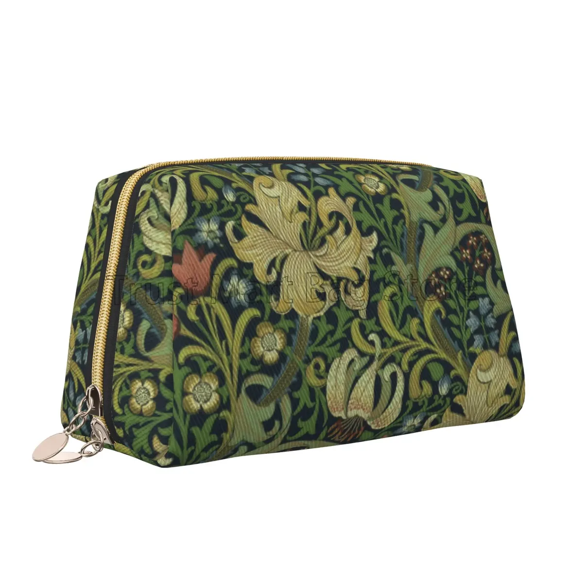 trousse de maquillage en cuir imprimé william instability pour femme, trousse de toilette cosmétique de voyage, grande capacité, étanche