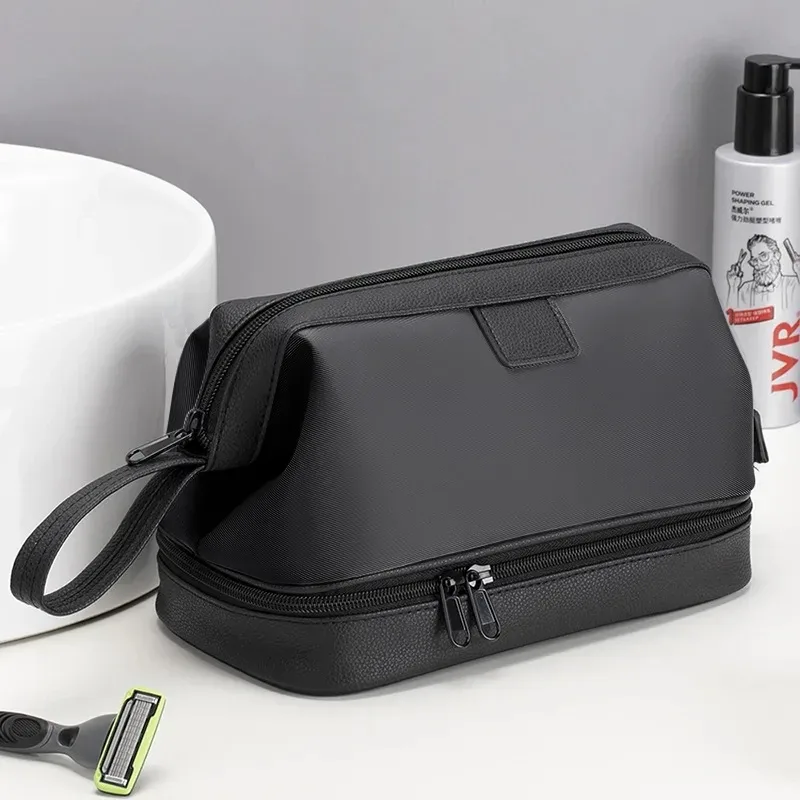 sac de voyage étanche pour la toilette, sac de rangement de qualité supérieure, trousse de toilette portable grande capacité avec séparation sec/humide, cadeau d'affaires pour homme