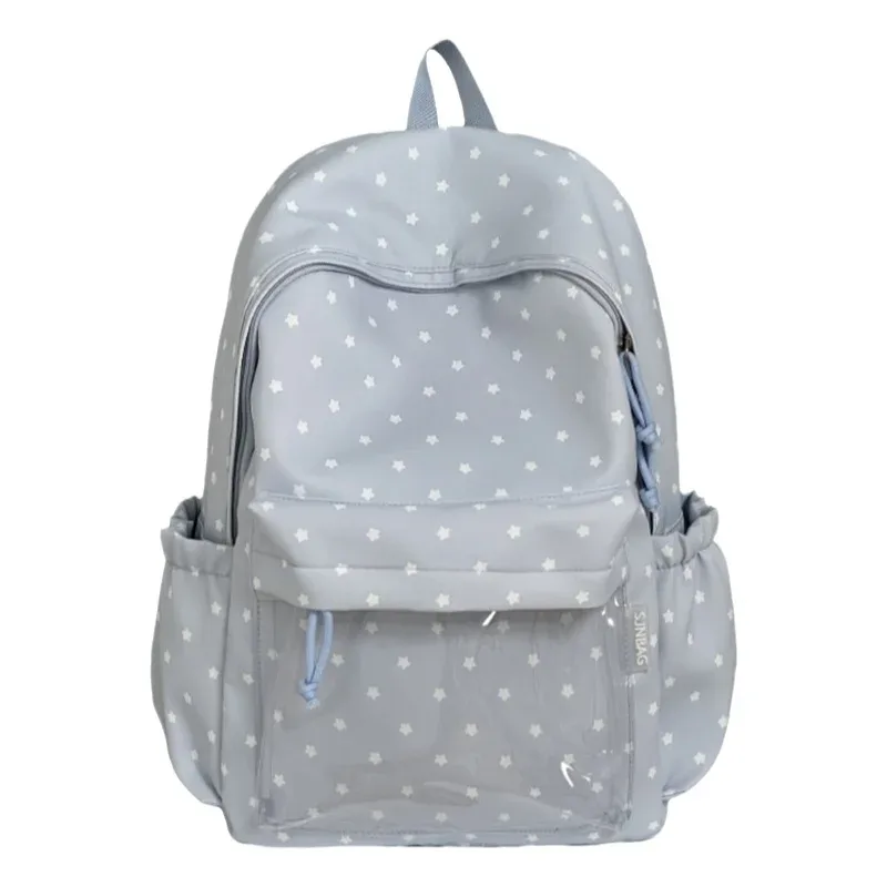 sac à dos scolaire grande capacité pour jeunes filles, décontracté, en nylon imperméable, motif à pois, style campus pour jeunes