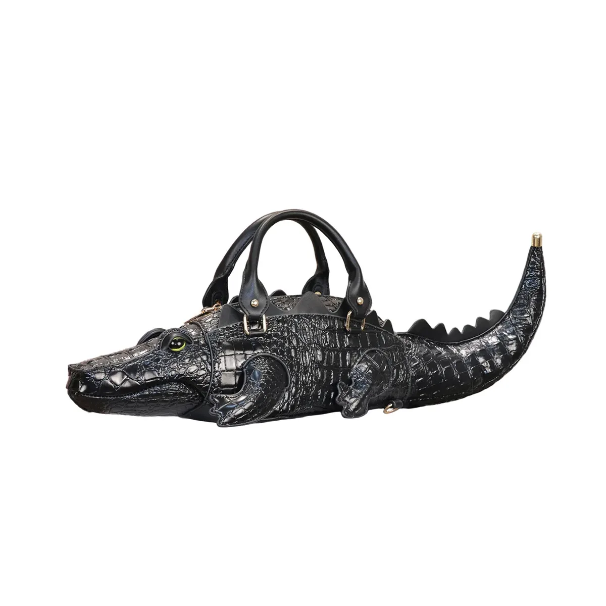 nouveau sac à main tendance en forme de crocodile pour femmes, sac fourre-tout de créateur à la mode européenne et américaine, sac à bandoulière décontracté pour femme