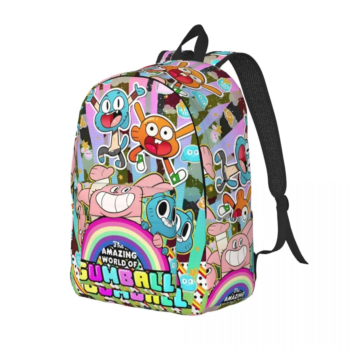 sac à dos classique amazing world of gumballs avec poche pour étudiants, randonnée, voyage, sac à dos pour hommes et femmes, sacs en toile pour ordinateur portable