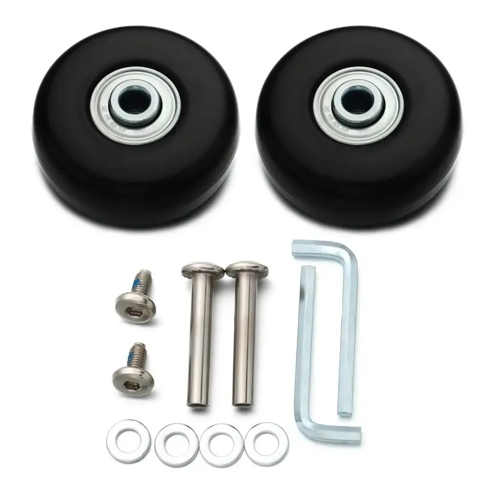 roues de remplacement avec vis pour valise de voyage, kit de réparation d'essieux 40/45/50/60mm, 2 pièces