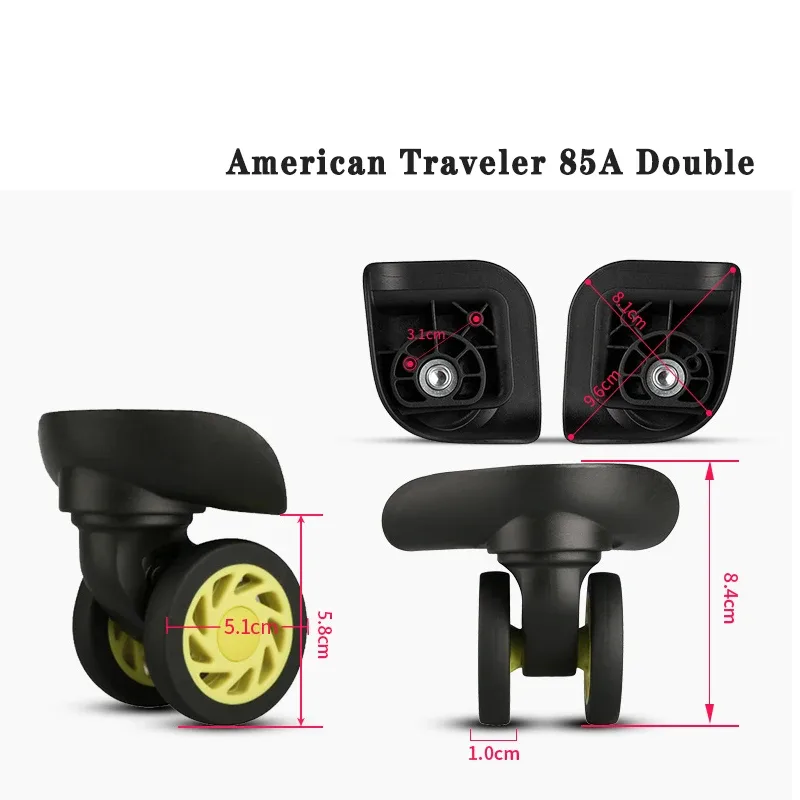 roue bagage nylon silent high quality accessoires voyage remplacement sangles balances porte gobelets usage varie formats couleurs dore marron rose
