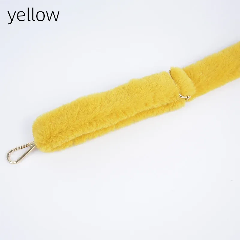 sangle de sac en peluche réglable, longue longueur chaude d'hiver, ceinture de remplacement en fourrure pour femmes, sacs à bandoulière, accessoires, 1 pièce