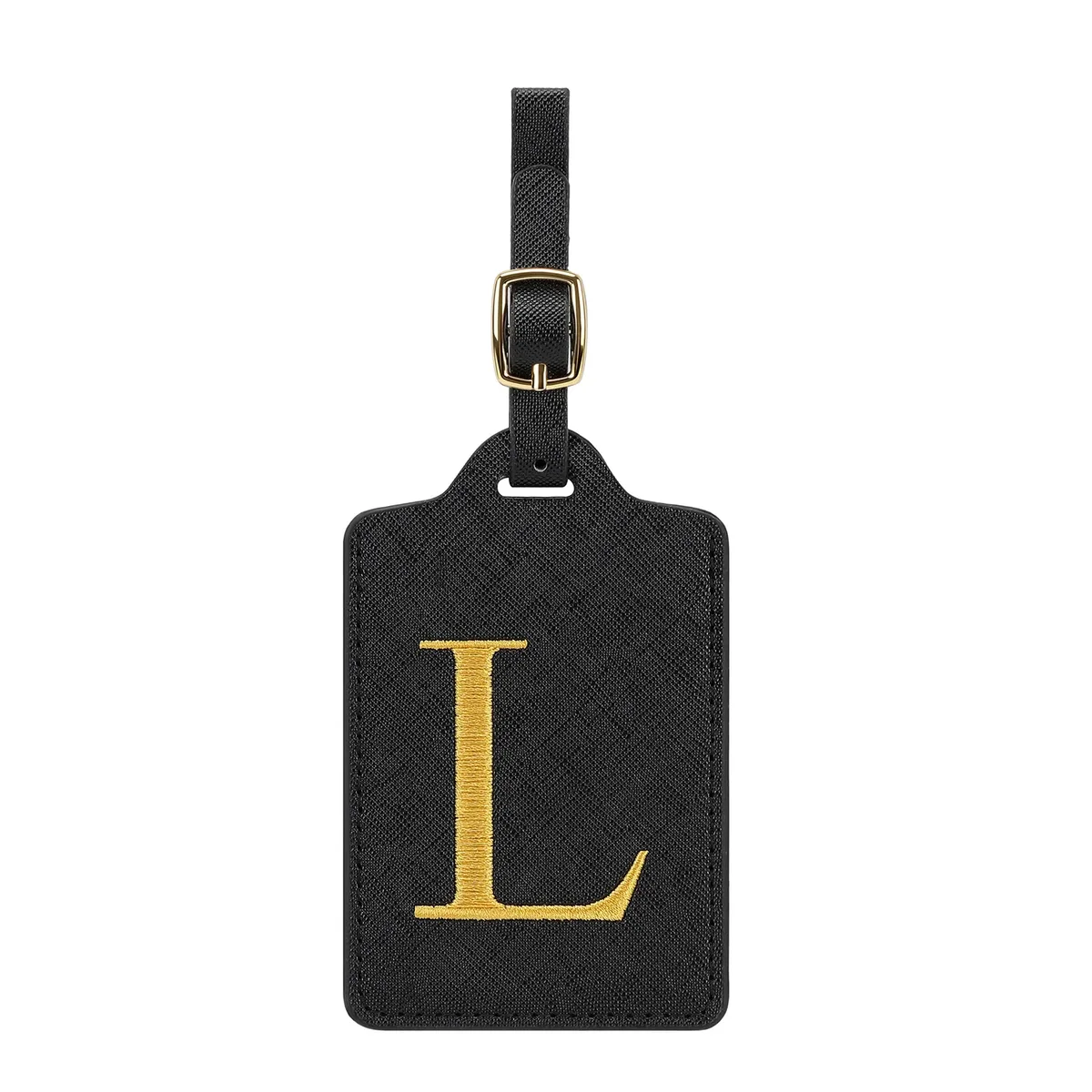 étiquette de bagage personnalisée avec 26 lettres, étiquette de nom initiale pour valise, accessoires de voyage anti-perte, adaptée aux voyages, à l'école
