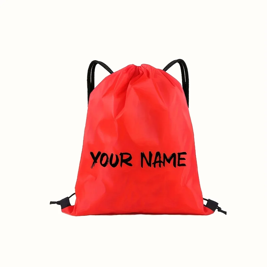 sac à dos personnalisé avec cordon de serrage, 1 pièce, nom/texte personnalisé créatif, sac de rangement durable avec cordon de serrage