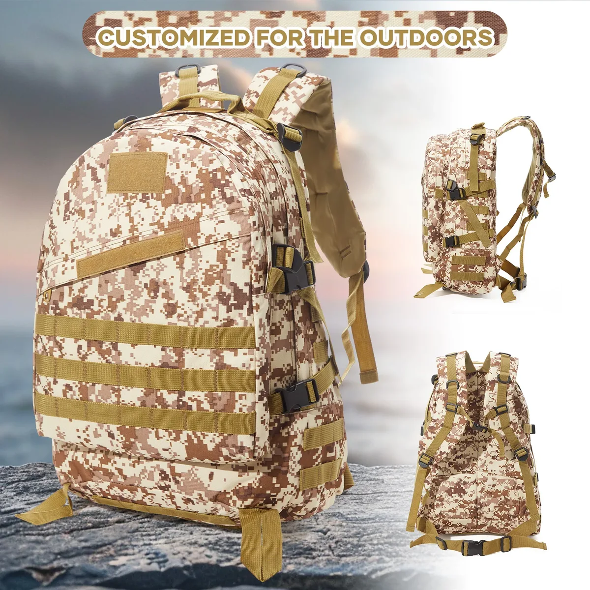 40l sacs à dos tactiques militaires molle armée assaut pack sacs à dos imperméables avec patch 3 jours bug out sac randonnée trekking sac à dos