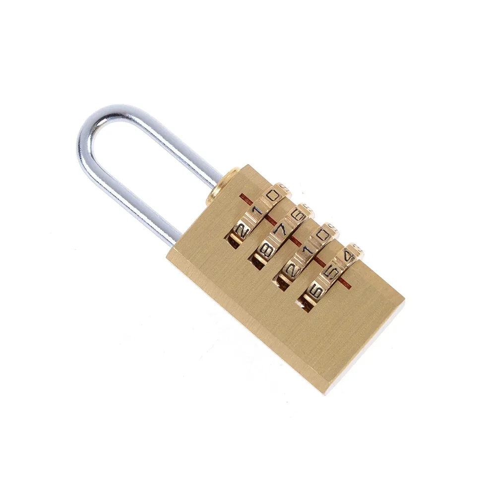 cadenas serrure tsa métallique dorée chiffres noirs voyage accessoires mini portable sécurité combinatoire fourre tout