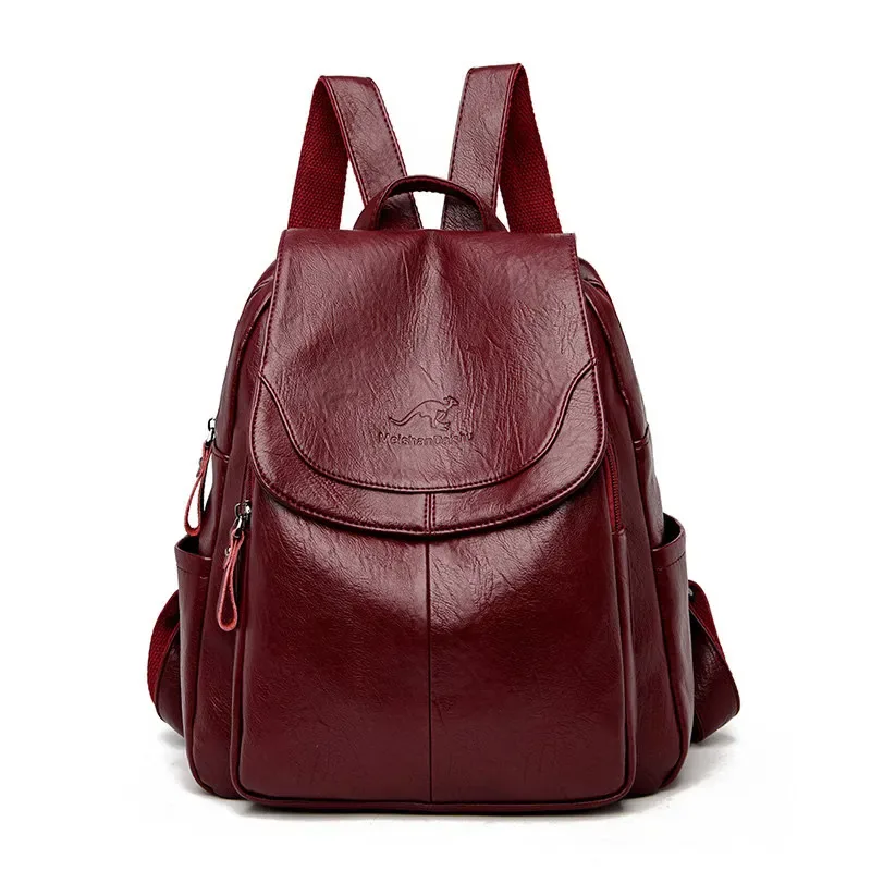 sac à dos vintage en cuir souple pour femmes, 9 couleurs, sac à bandoulière décontracté pour voyage, sacs d'école pour femmes, sac à dos pour dames.