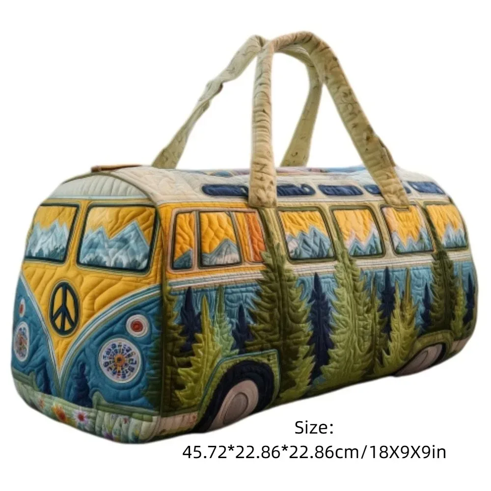 sac de voyage matelassé à bandoulière réglable, grande capacité, sac fourre-tout, sac de voyage matelassé 3d, sac à main pour courtes distances