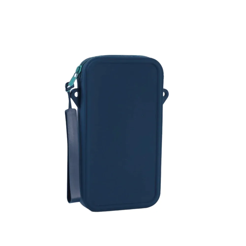sac de maquillage multi-usages en silicone, résistant aux chocs, couleur unie, organisateur de rangement carré, sac cosmétique universel imperméable et portable