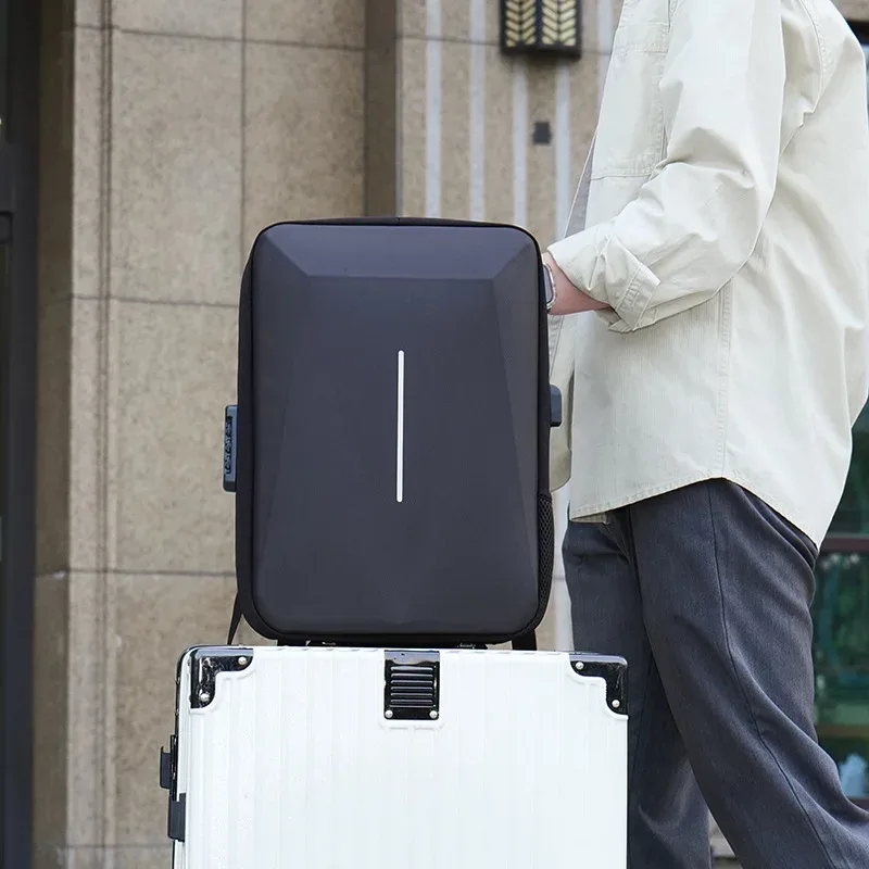 sac à dos d'ordinateur à coque rigide usb pour hommes, cartable à la mode pour lycéens, étudiants, grande capacité, sac à dos d'affaires