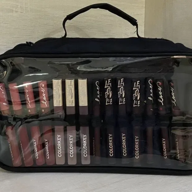 grande trousse de maquillage transparente, organiseur de rouge à lèvres et de gloss avec compartiments réglables, pour artistes professionnels
