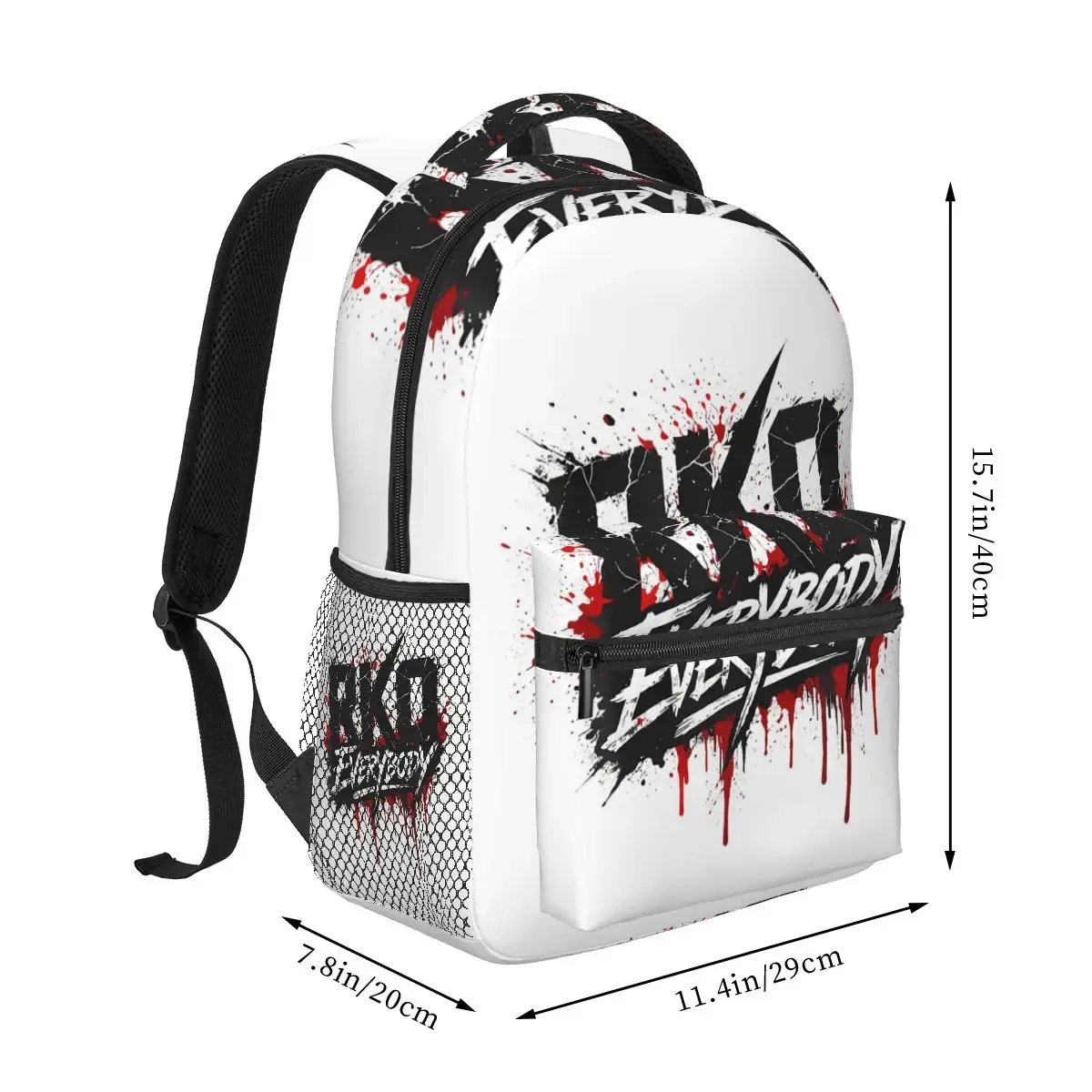 rko everybody distressed randy orton sac à dos graphique pour étudiants, sac d'école, sac à dos de randonnée pour hommes et femmes, sac à bandoulière