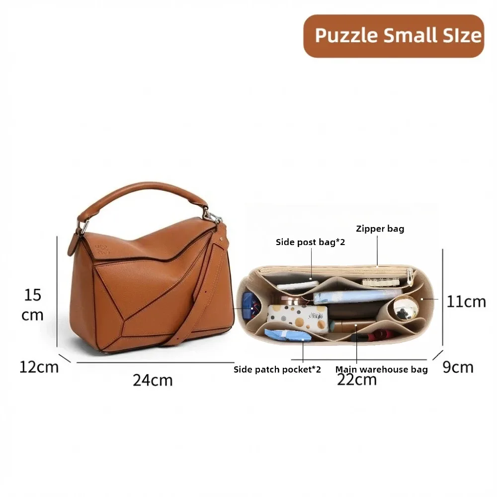 sac à main en feutre pour femmes, organisateur adapté pour loe-we puzzle, sac à main de maquillage, sacs à cosmétiques, sac de luxe de styliste
