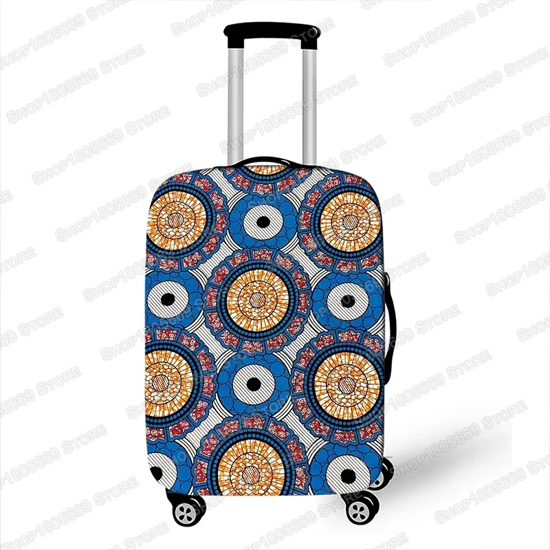 housse de bagage imprimée à motif afro pour voyage, housse de valise marron pour femmes africaines, housse de protection élastique pour chariot de voyage