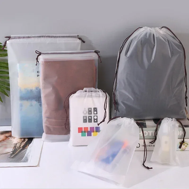 trousse de maquillage de proximité transparente, sac de rangement de dessin animé, vêtements, sous-vêtements, chaussures, évaluateurs, articles de toilette de voyage, cosmétiques, 1 pièce