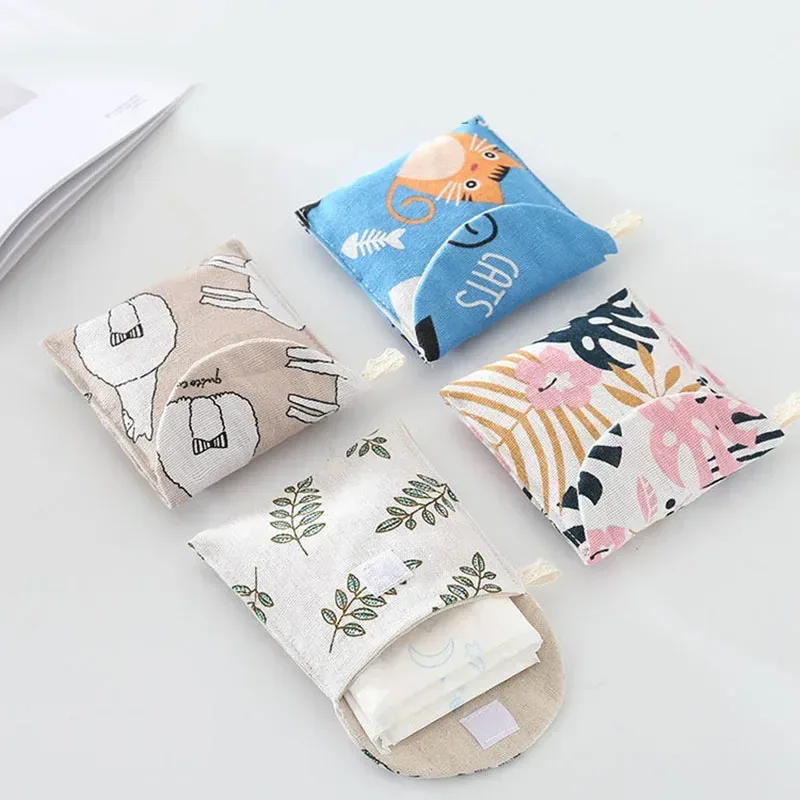 organisateur de cosmétiques pour femmes, sac de rangement pour serviettes hygiéniques, pochette de rangement pour maquillage, porte-monnaie et cartes, petite trousse de toilette pour filles et femmes