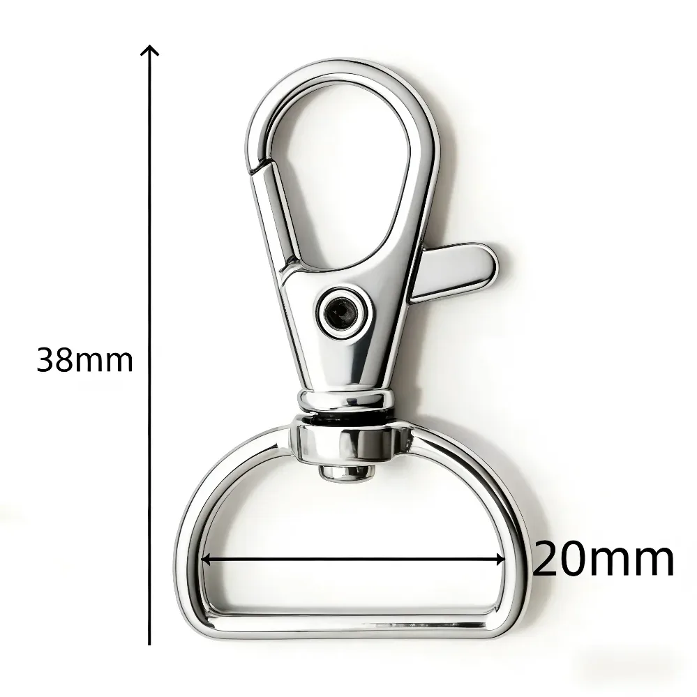 5/50/100pcs mousquetons pivotants, crochets de fixation pour lanières, crochets de porte-clés, fermoirs à griffe de homard en métal pour porte-clés, couture, bijoux et artisanat diy