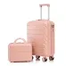 ensemble de valises de voyage en abs à roulettes avec serrure à combinaison, sac trolley tendance